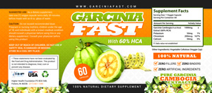 Garcinia Cambogia Extract Label